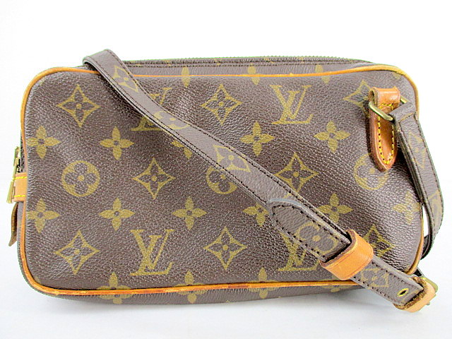 45000円 EVRISLOUIS VUITTON ルイ ヴィトン モノグラム ポシェット マルリー バンド ...